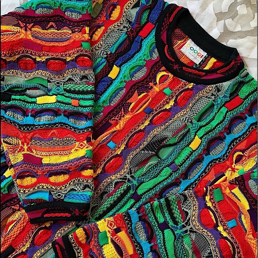 ❌SOLD❌ Vintage COOGI Sweater Kaleidoscope Colors NWOT - Picture 1 of 16